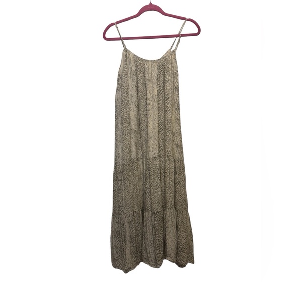 Rails Adora Dress Size S Midi Cream Snakeskin Lightweight Adjustable Straps Boho - Picture 3 of 13